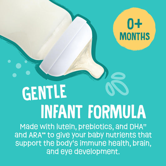 Earth's Best Organic Gentle Infant Formula for Babies 0-12 Months, Milk-Based Powder Formula with Iron, Omega-3 DHA, and Omega-6 ARA, 21 Ounce Container