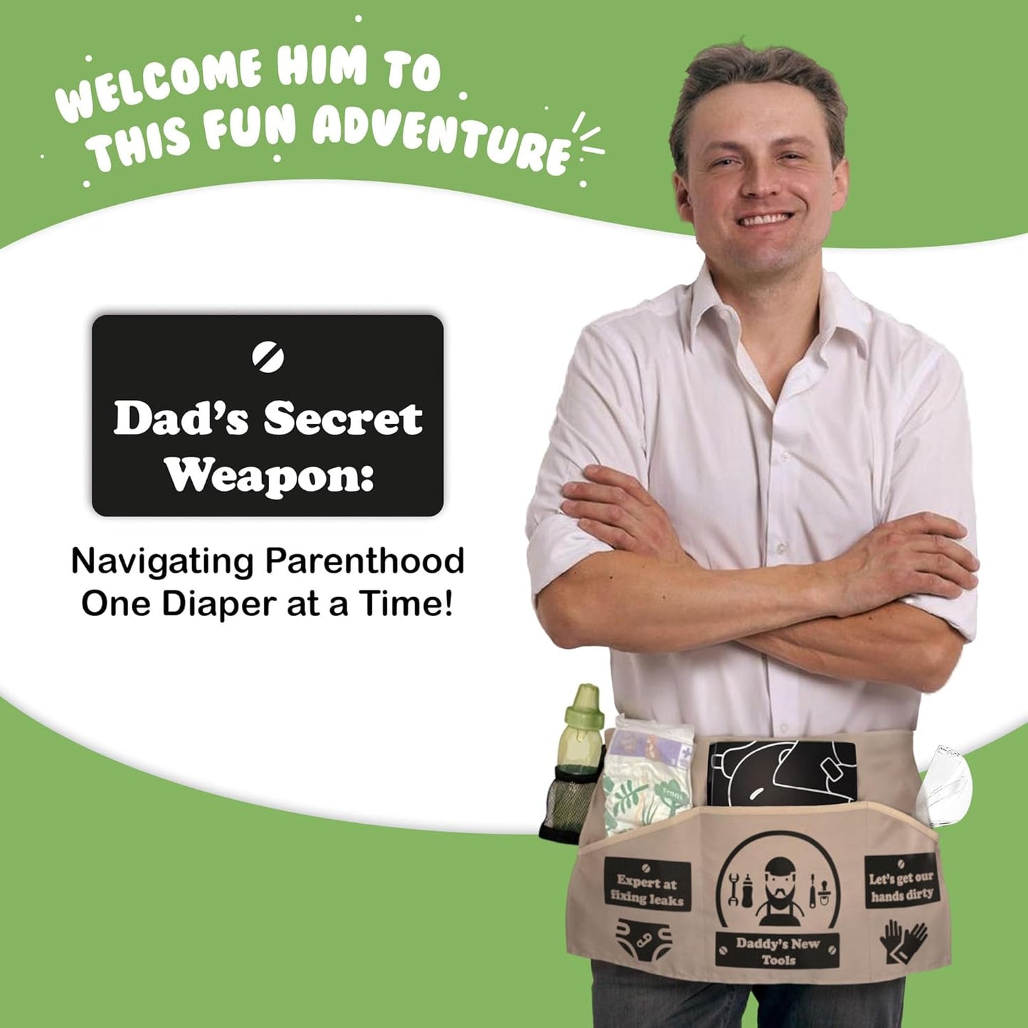 MUNIFICENCE Daddys New Toolbelt with New Tools Baby Shower Present