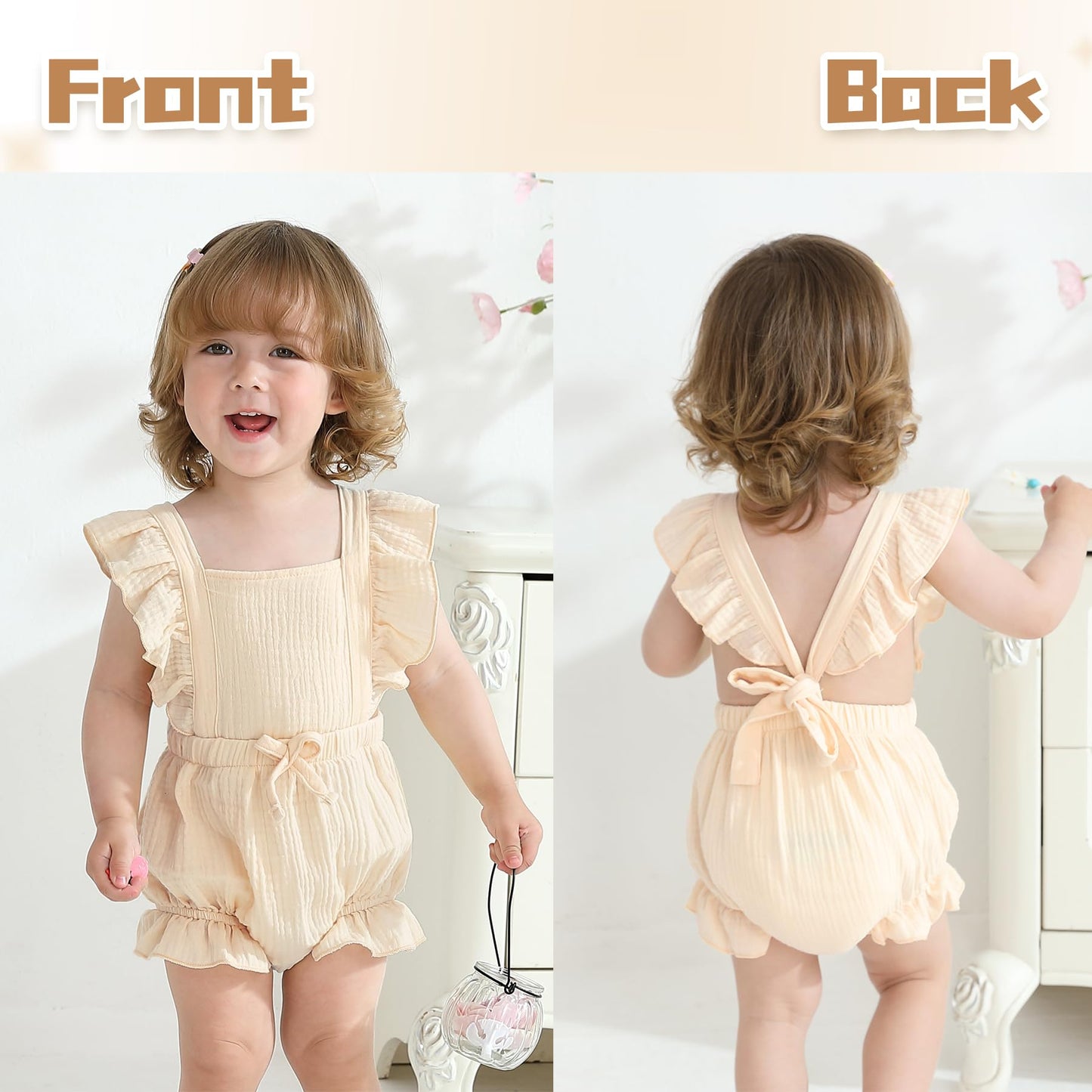 Happy Town Newborn Baby Girl Clothes Infant Summer Romper Sleeveless Floral Cute Outfits One Piece Jumpsuit Bodysuit