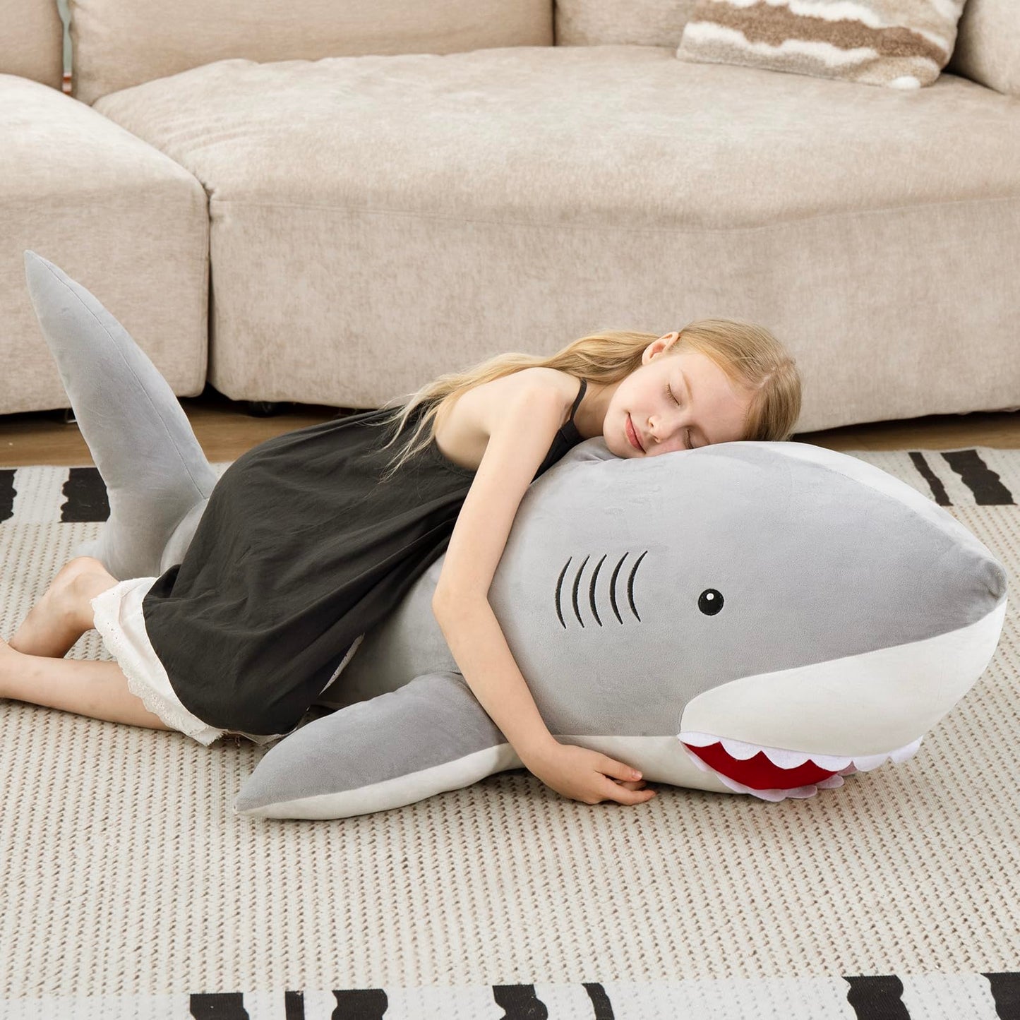 MorisMos Giant Alligator Stuffed Animal, 67inch Soft Large Alligator Plush Toy, Big Stuffed Crocodile Gifts for Kids Boys Girls