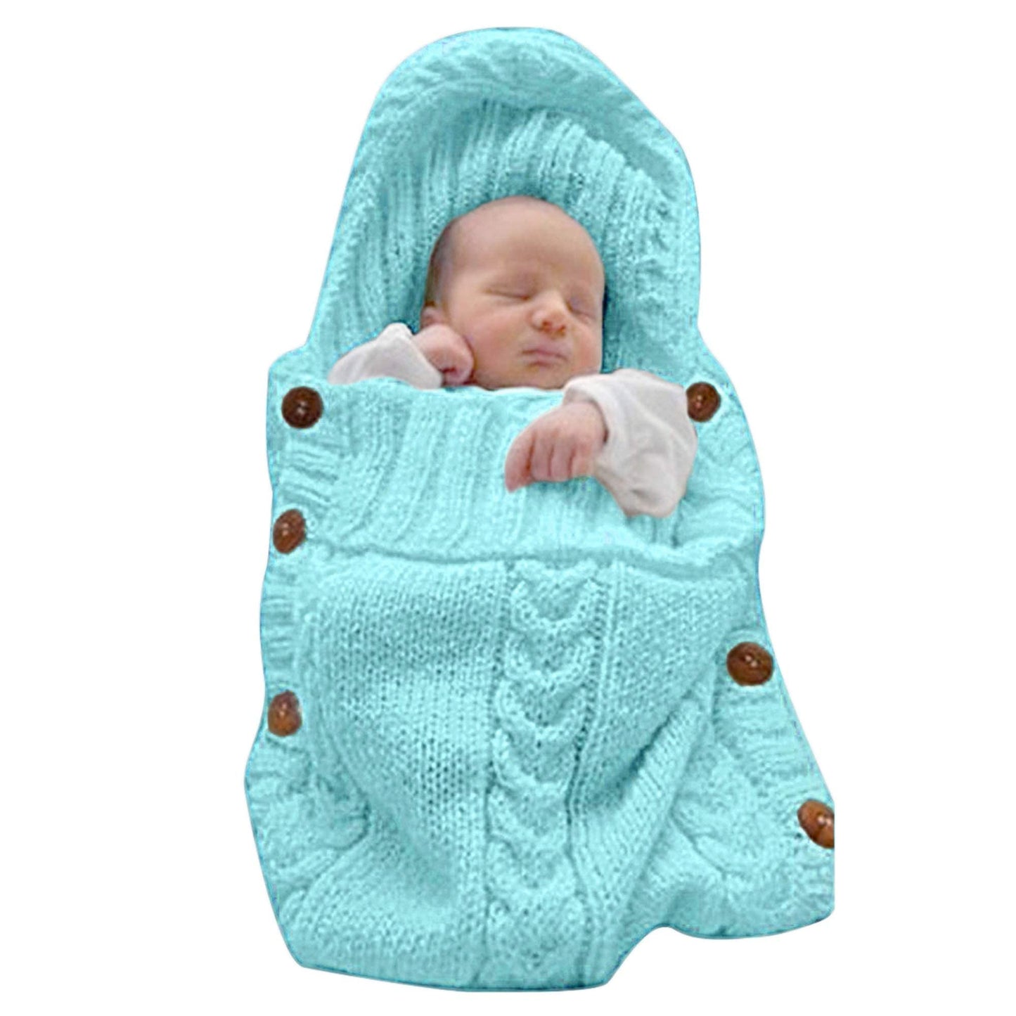 XMWEALTHY Newborn Baby Wrap Swaddle Blanket Knit Sleeping Bag Receiving Blankets Stroller Wrap for Baby(Dark Gray) (0-6 Month)