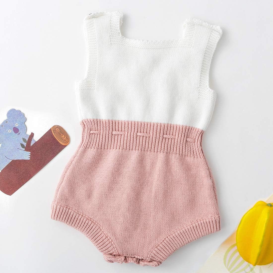 Simplee kids Baby Girl Kint Romper Fall Sleeveless Pompoms Rompers Newborn Little Girl Overall Jumpsuit Outfits