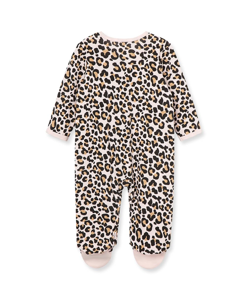 Little Me Clothes for Baby Girls' 100% Cotton Scratch-Free Tag Footie Sleeper, Preemie to 9 Months