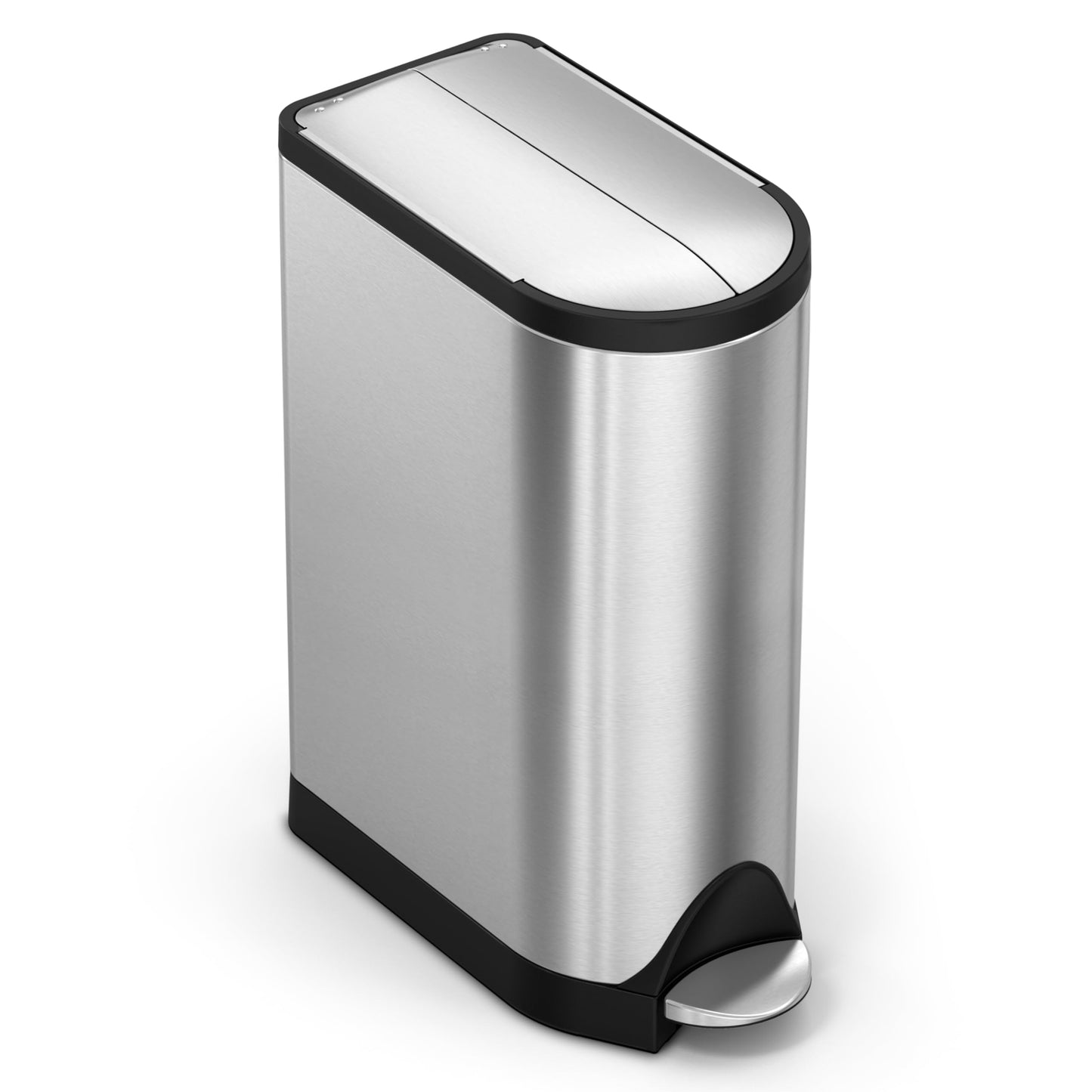 simplehuman Diaper Can with Odorsorb System (Odorsorb Pods and Odorsorb Liners), 18 Liter/ 4.8 Gallon, White Stainless Steel