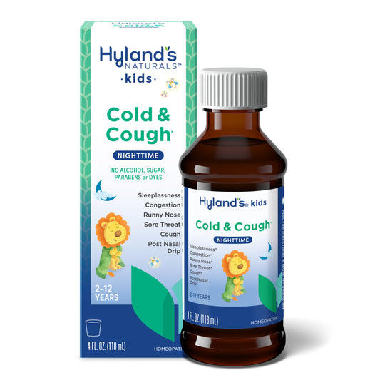 Hyland's Kids Cold and Cough, Day and Night Combo Pack, Cold Medicine for Ages 2 and up, Syrup Cough Medicine for Kids, Nasal Decongestant, 4 Fl Oz (Pack of 2)