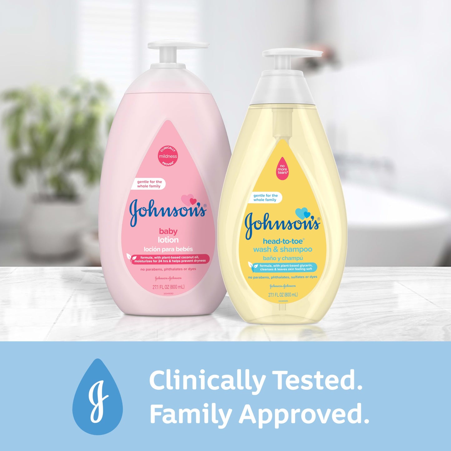 Johnson's Moisturizing Mild Pink Baby Lotion with Coconut Oil for Delicate Baby Skin, Dye-Free, Hypoallergenic & Dermatologist-Tested, Baby Skin Care, 13.6 fl. oz