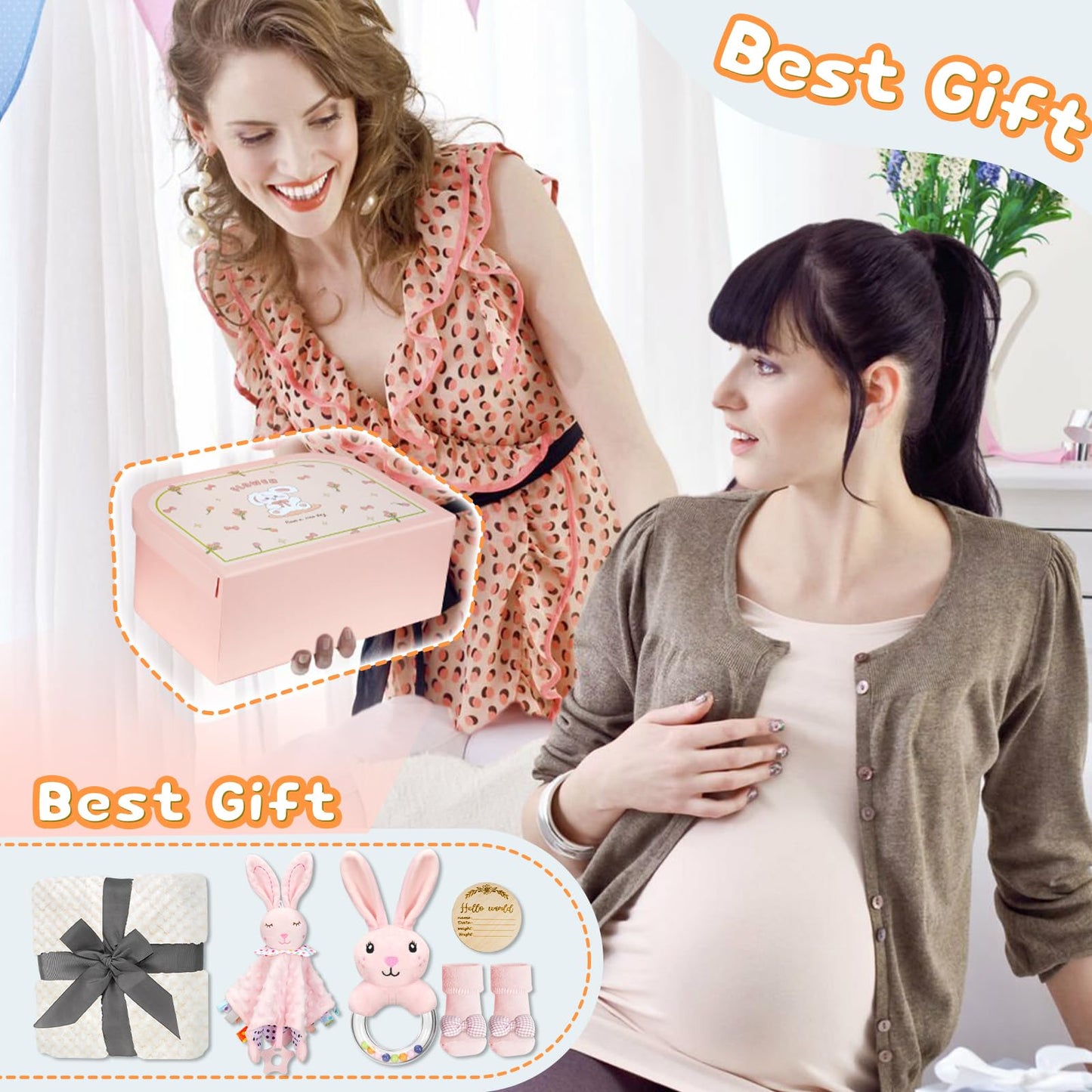 Baby Boy Gifts for Baby Shower, 10Pcs Newborn Baby Shower Boy Gift, Premium & Exquisite Welcome Baby Gift Basket Set Baby Boy Shower Gifts, Baby Boy Gift Basket Set & Baby Boy Gifts Set