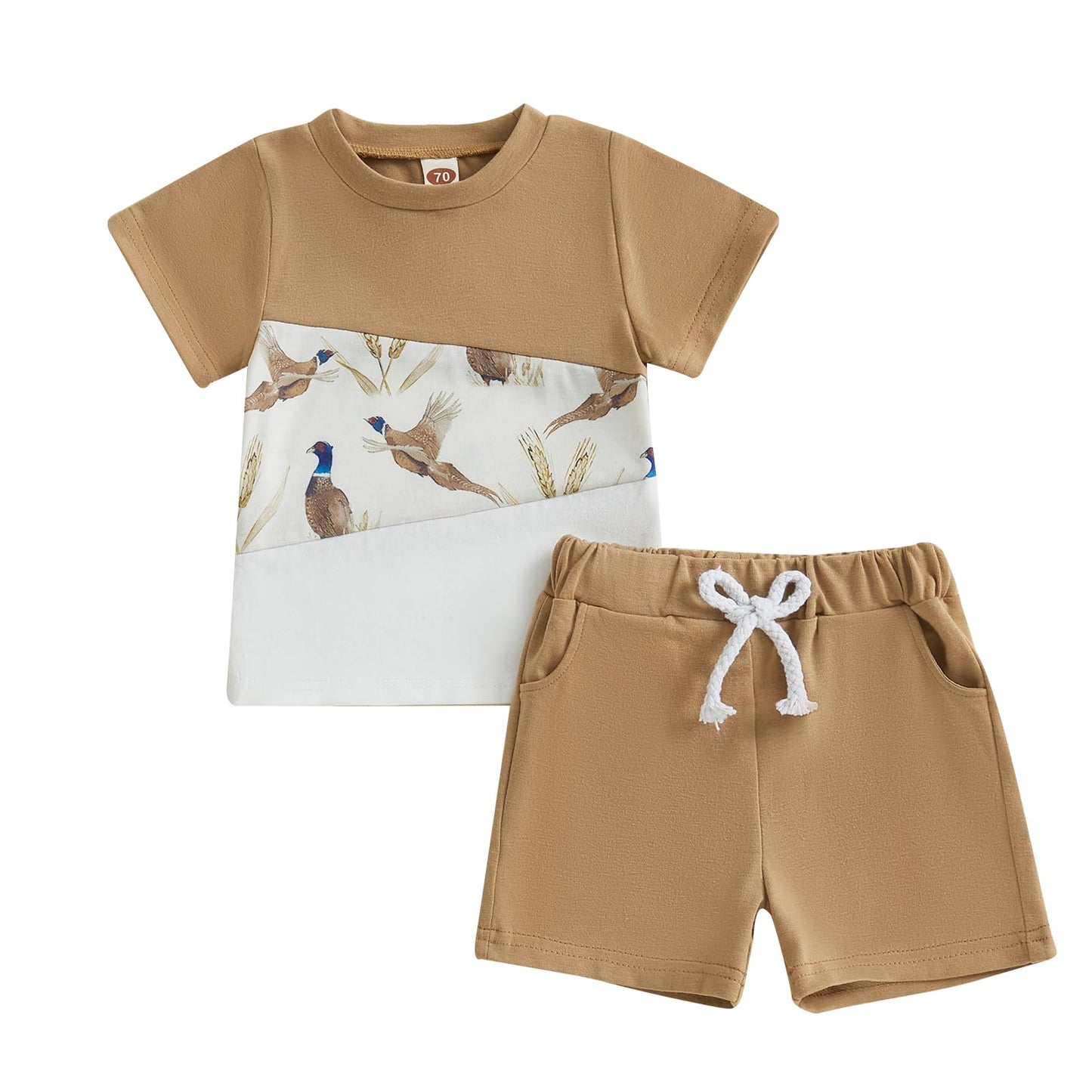 Infant Baby Boy Summer Clothes Outfit Color Block T-shirt Shorts Set Toddler Checkerboard Clothes 6 12 18 24 Months