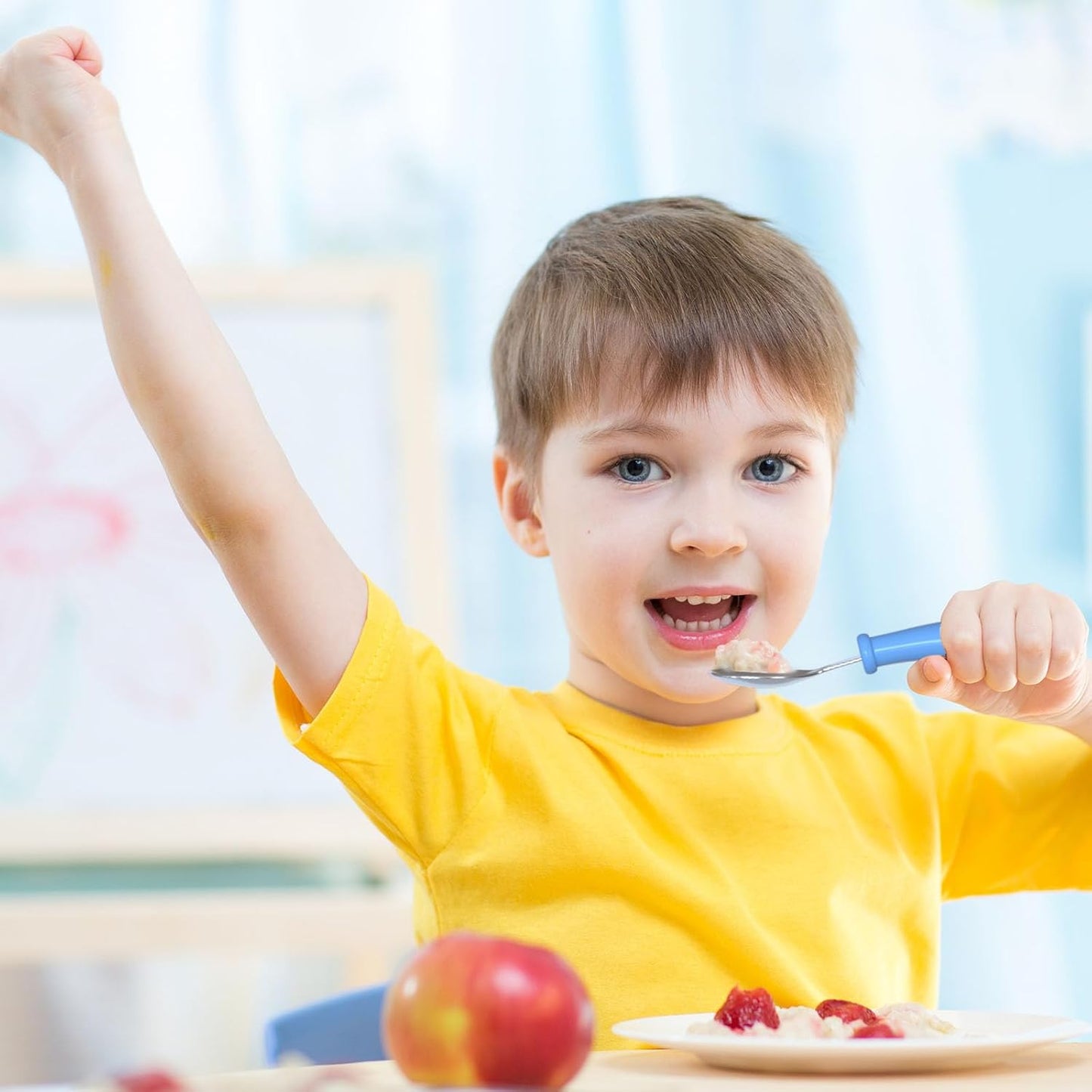 Toddler Utensils, Toddler Forks and Spoons, Baby Utensils Set with Storage Box for Self Feeding Safe, Dishwasher Safe (2 Set with Case)