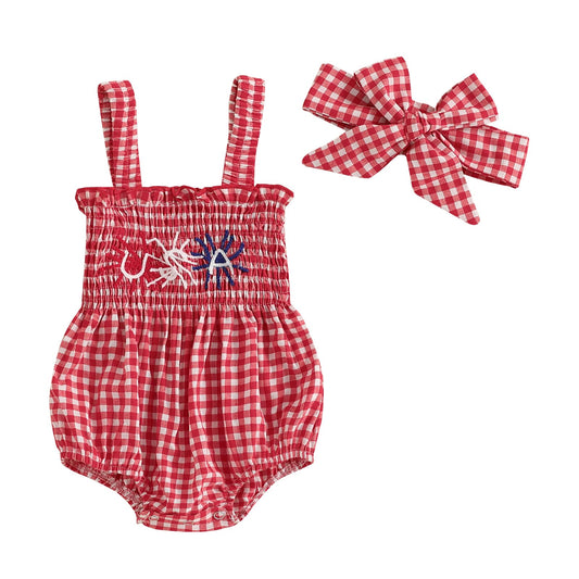 FOMOYUU Infant Newborn Baby Girl Ruffle Sleeveless Romper Summer Clothes Outfit with Cute Floral Print Jumpsuit