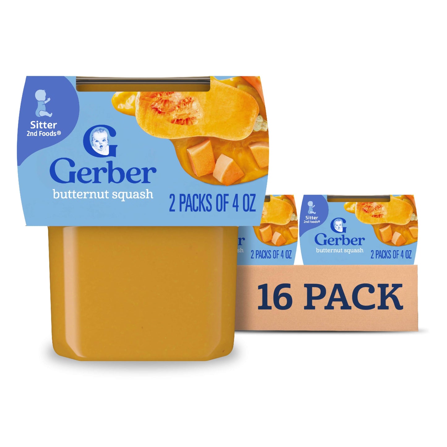 Gerber 2nd Food Baby Food Green Bean Puree, Natural & Non-GMO, 8 Ounce, 2 Count (Pack of 8)