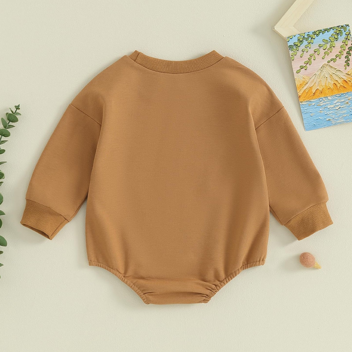VISGOGO Newborn Infant Baby Boy Girls Oversized Romper Little Dude Sweater Onesie Coming Home Outfit Neutral Clothes