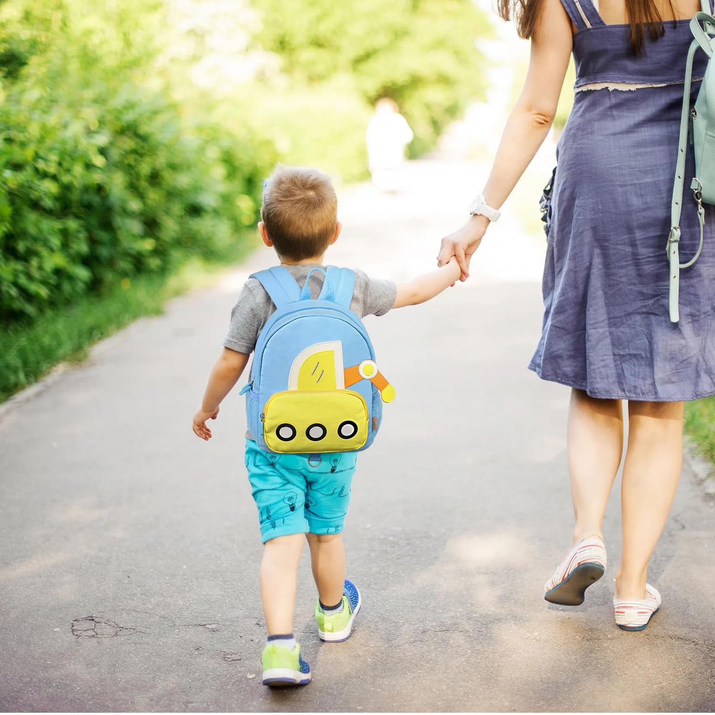 GAGAKU Toddler Backpack with Leash - Mini Kids Backpacks for Boys 2-5 Years Child Safety Backpack 3D Cartoon Animal Anti-Lost Preschool Bags - Blue