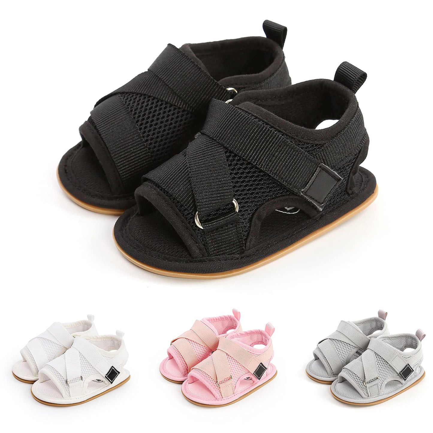 Infant Baby Girls Boys Summer Sandals Premium Unisex Non Slip Rubber Soft Sole Breathable Toddler First Walker Outdoor Beach Shoes