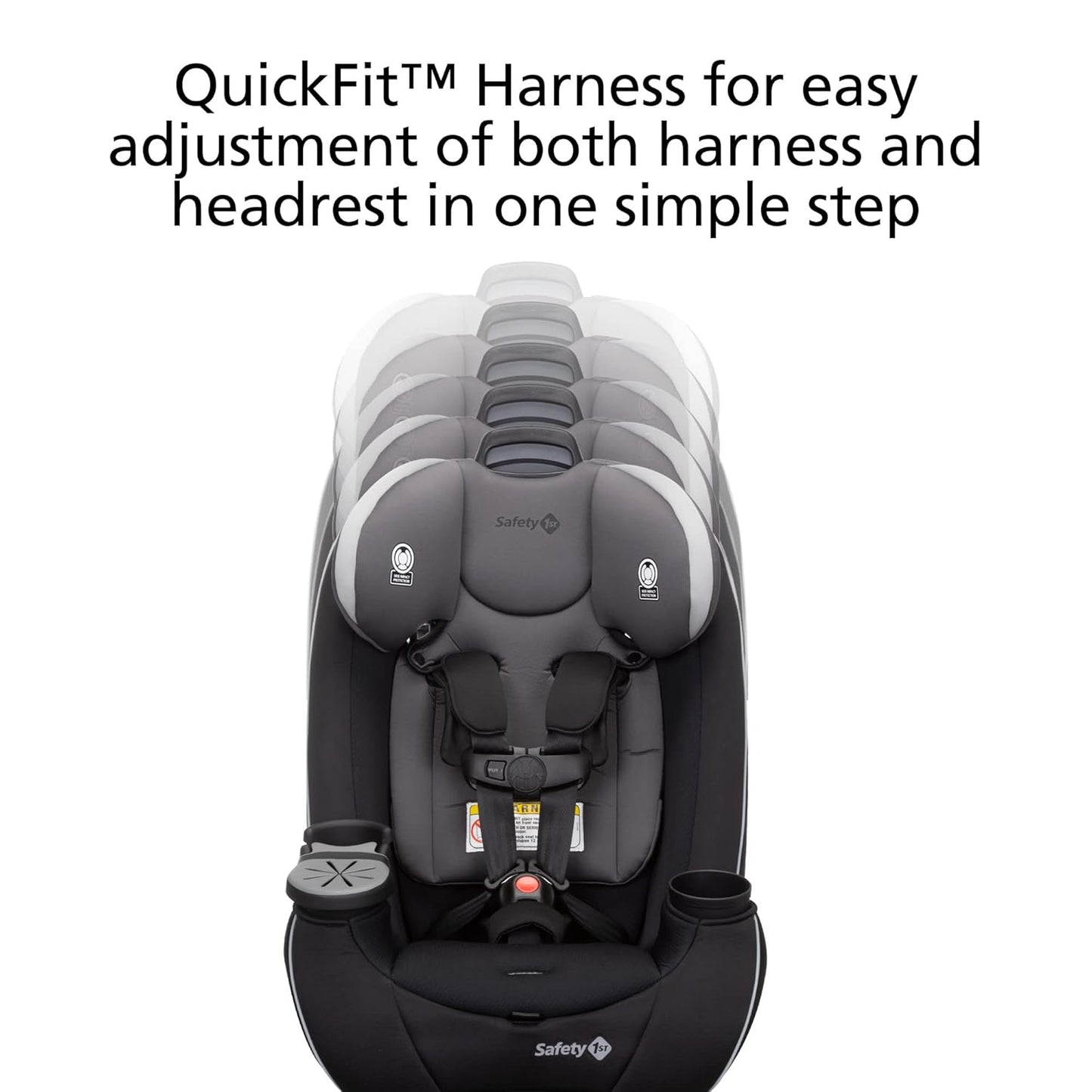 Safety 1st Grow and Go All-in-One Slim Convertible Car Seat, Rear Facing, 5-40 lbs, Forward Facing (30–65 lbs), High Back Booster Seat 40-100 pounds, Dunes Edge