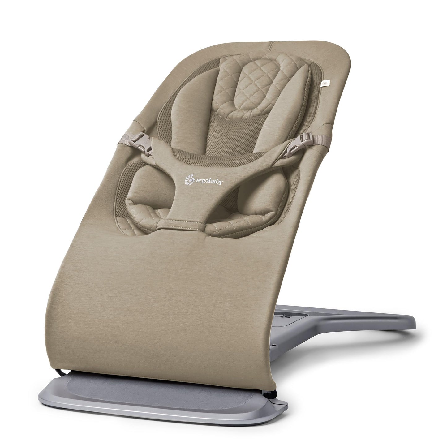 Ergobaby Evolve 3-in-1 Mesh Bouncer, Adjustable Multi Position Baby Bouncer Seat, Fits Newborn to Toddler, Grey Mesh