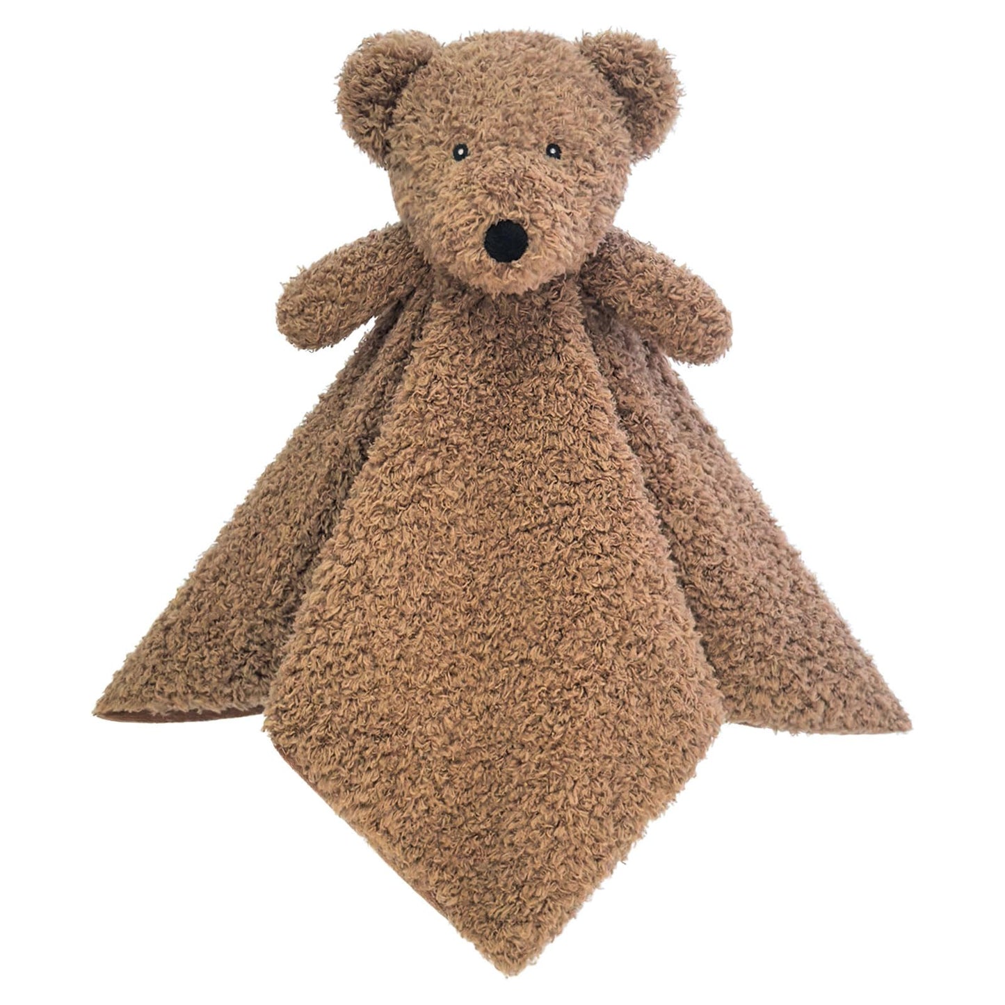 Baby Brown Teddy Bear Soft Stuffed Animal Security Blanket, Plush Bear Character Lovey Blanket, Baby Shower/Nursery Gift, Newborn Infant Toddler Snuggle Blankie for Boys Girls, 14 Inches