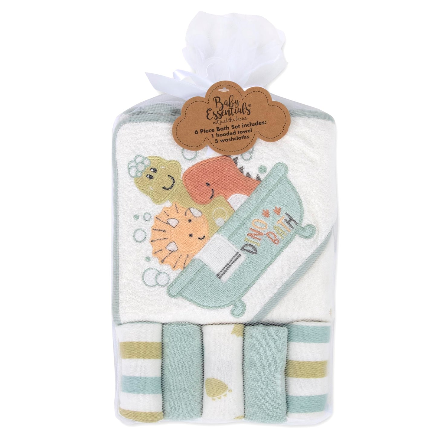 Baby Hooded Towel and Washcloth Set for Infants, Boys and Girls 6-12 Months (Mommy's Mermaid)