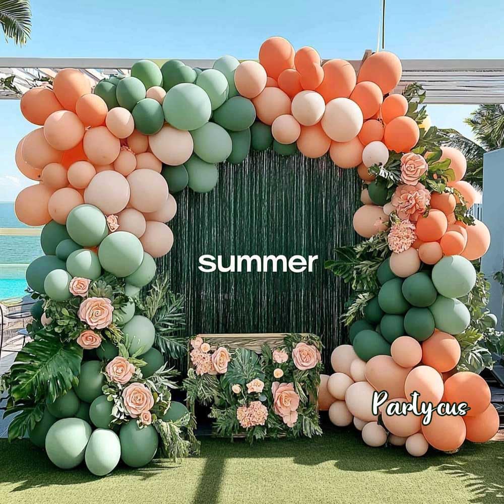 Pink Blue Green Balloon Garland Double Stuffed Dusty Light Green Baby Blue Blush Mauve Latex Pastel Balloon Arch Kit for Boho Baby Shower Gender Reveal Bear Birthday Floral Party Decoration