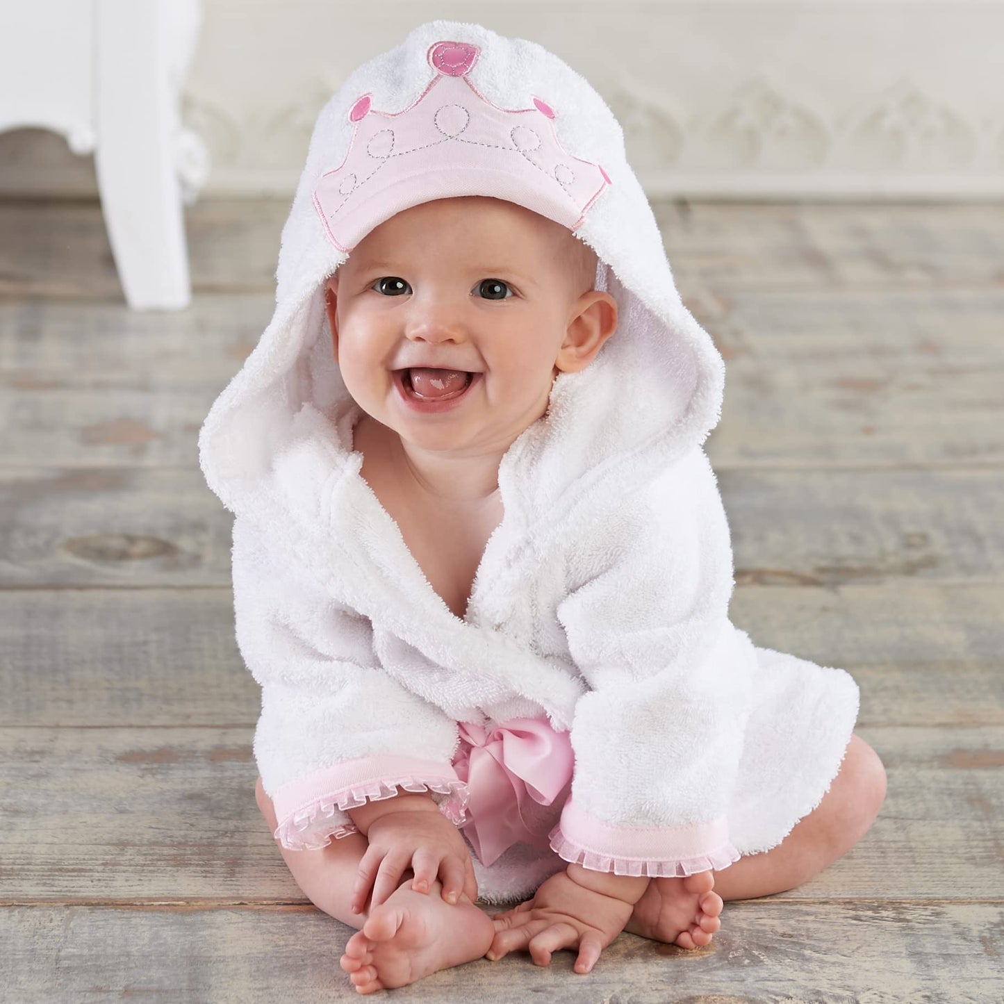 Baby Aspen "Utterly Adorable Cow Hooded Towel/Baby Robe, 0-9 Months
