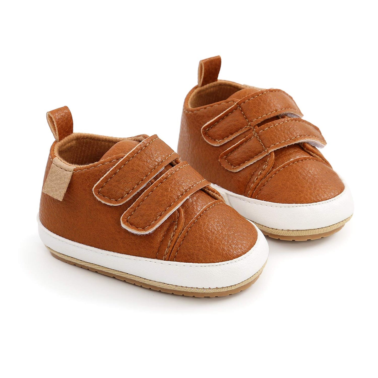 Baby Boys Girls Shoes Non-Slip Rubber Sole High-Top PU Leather Sneakers Infant First Walking Shoes Toddler Crib Shoes Newborn Loafers Flats.
