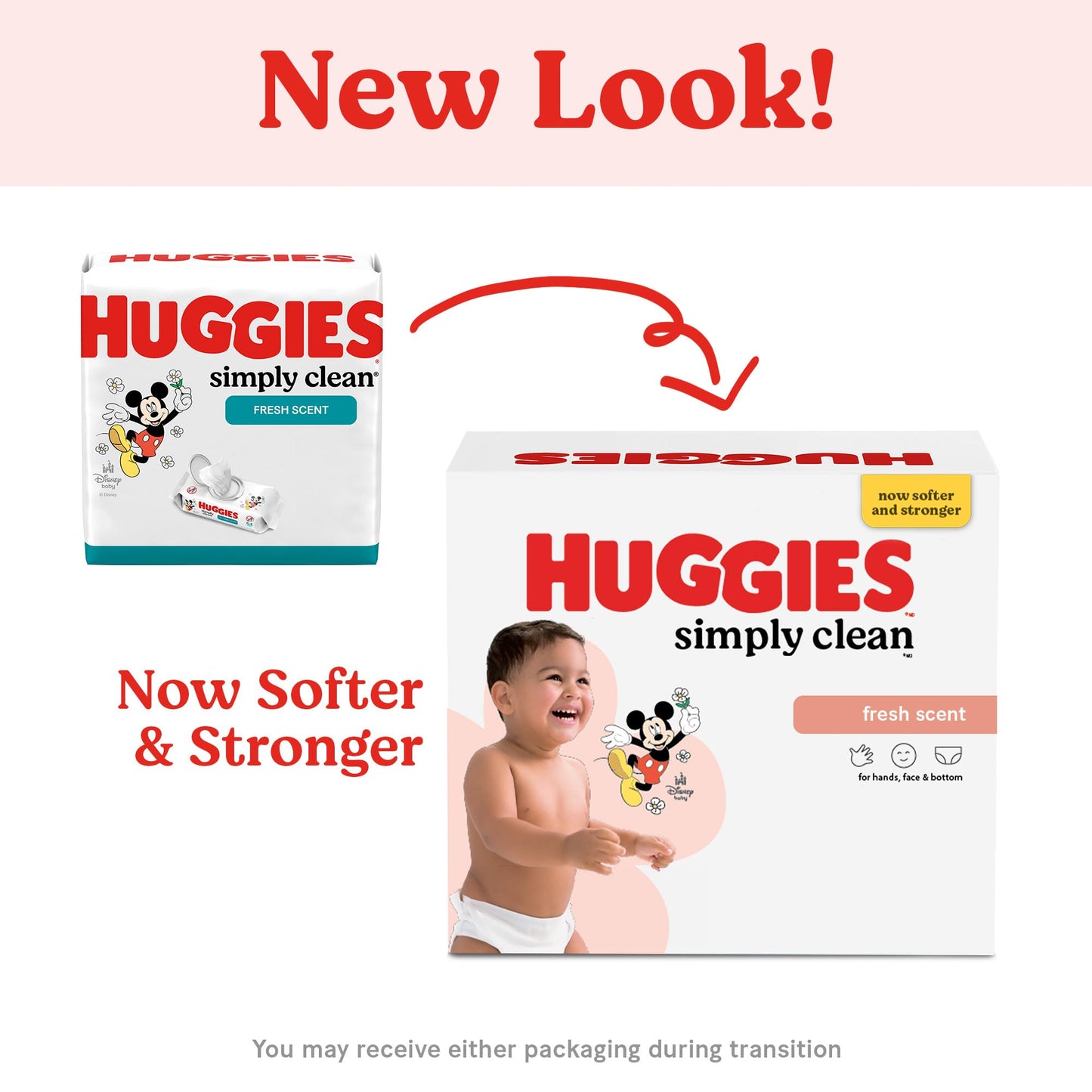 Huggies Simply Clean Fresh Scent Baby Wipes, 3 Flip-Top Packs of 64 (192 Wipes Total), Packaging May Vary