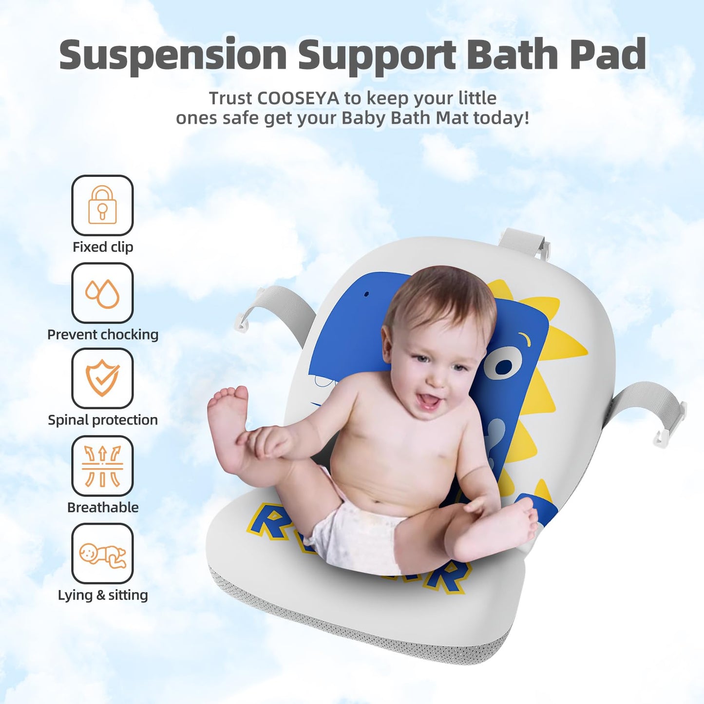 Collapsible Baby Bathtub for Newborn, Foldable Baby Bath Tub with Thermometer & Soft Floating Cushion & Drain Hole, Portable Travel Infant Bath Tubs for Newborns to Toddler 0-36 Months Girl, Pink