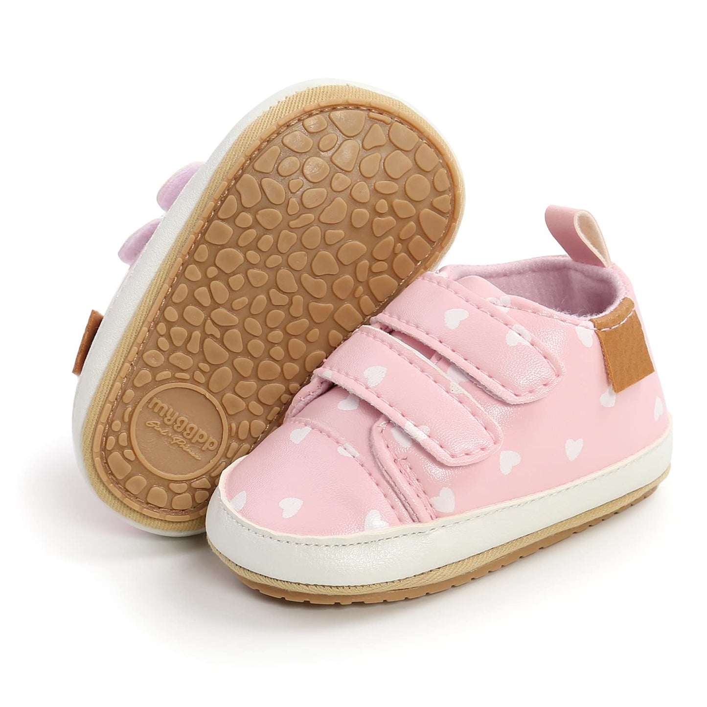 Baby Boys Girls Shoes Non-Slip Rubber Sole High-Top PU Leather Sneakers Infant First Walking Shoes Toddler Crib Shoes Newborn Loafers Flats.
