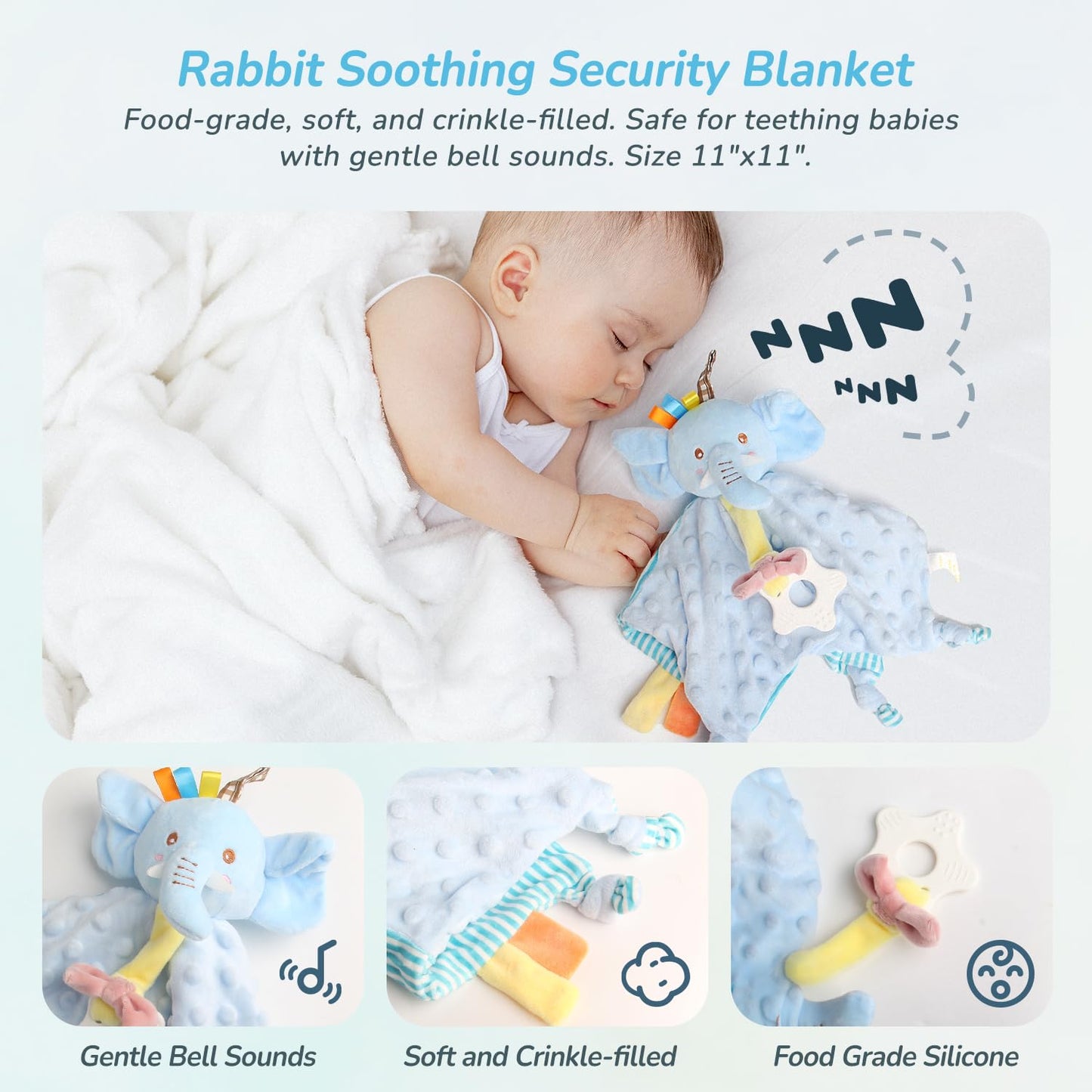 10PCS Baby Gift Set, Baby Gift Basket for Boys Girls, Gender Neutral Gifts, Baby Bath Sets for New Baby, Rattle Swaddle Blanket Baby Gifts for Boys Girls