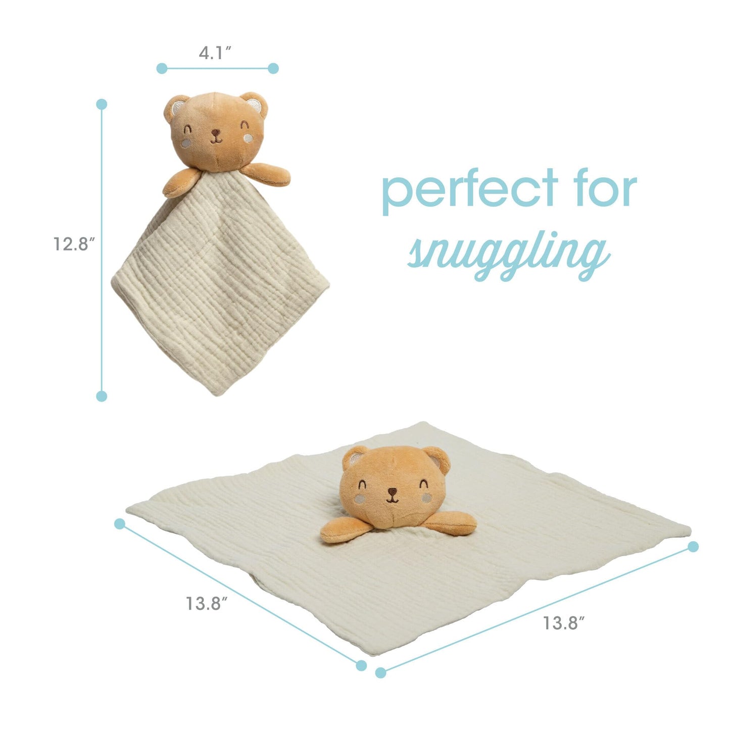 Pearhead Cloud Security Blanket, Soft Baby Lovey for Babies, Snuggle Toy Stuffed Animal, Newborn Infant and Toddler Security Toy, Baby Boy or Baby Girl Lovie, New Baby Gift, White Cloud Lovey