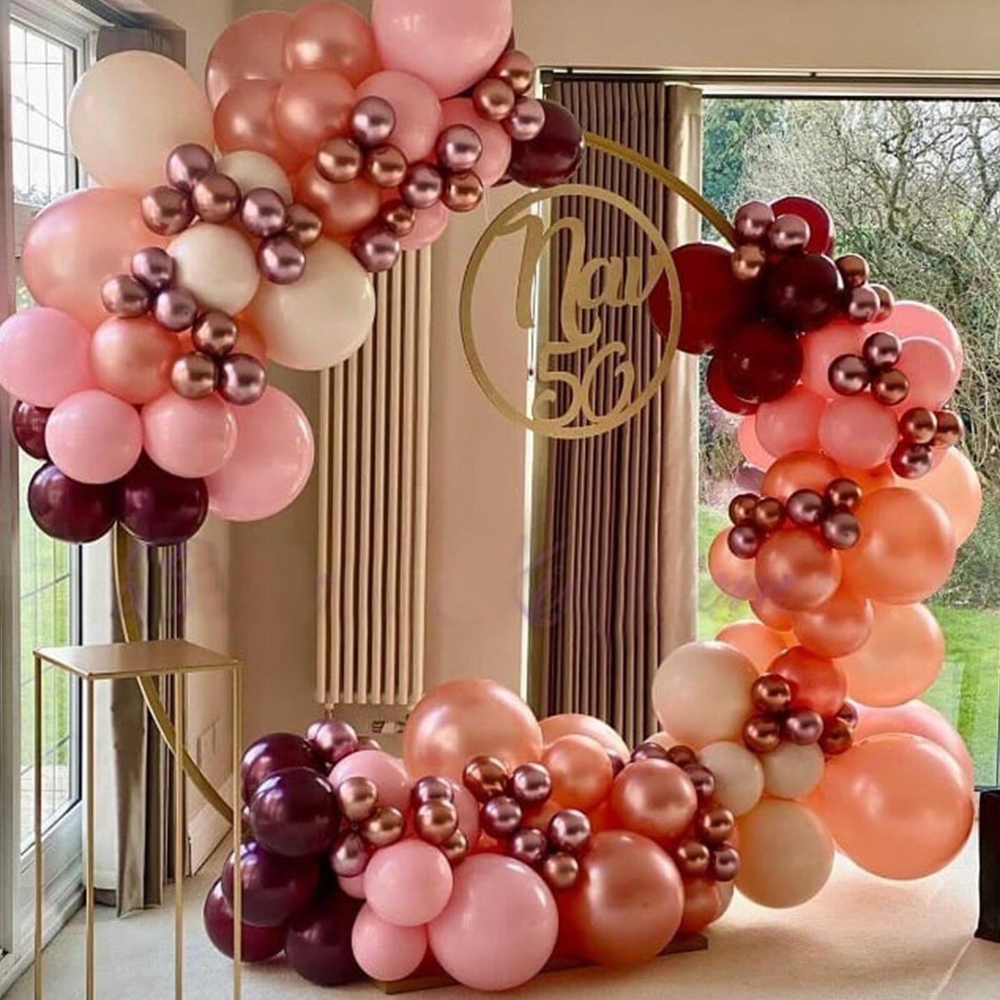 White Sand Gold Balloons Set, 12 Inch Double Stuffed Blush Beige Boho Party Balloons with Metallic Chrome Gold Neutral Cream Nude Latex Balloon for Birthday Baby Bridal Shower Wedding Party Decoration