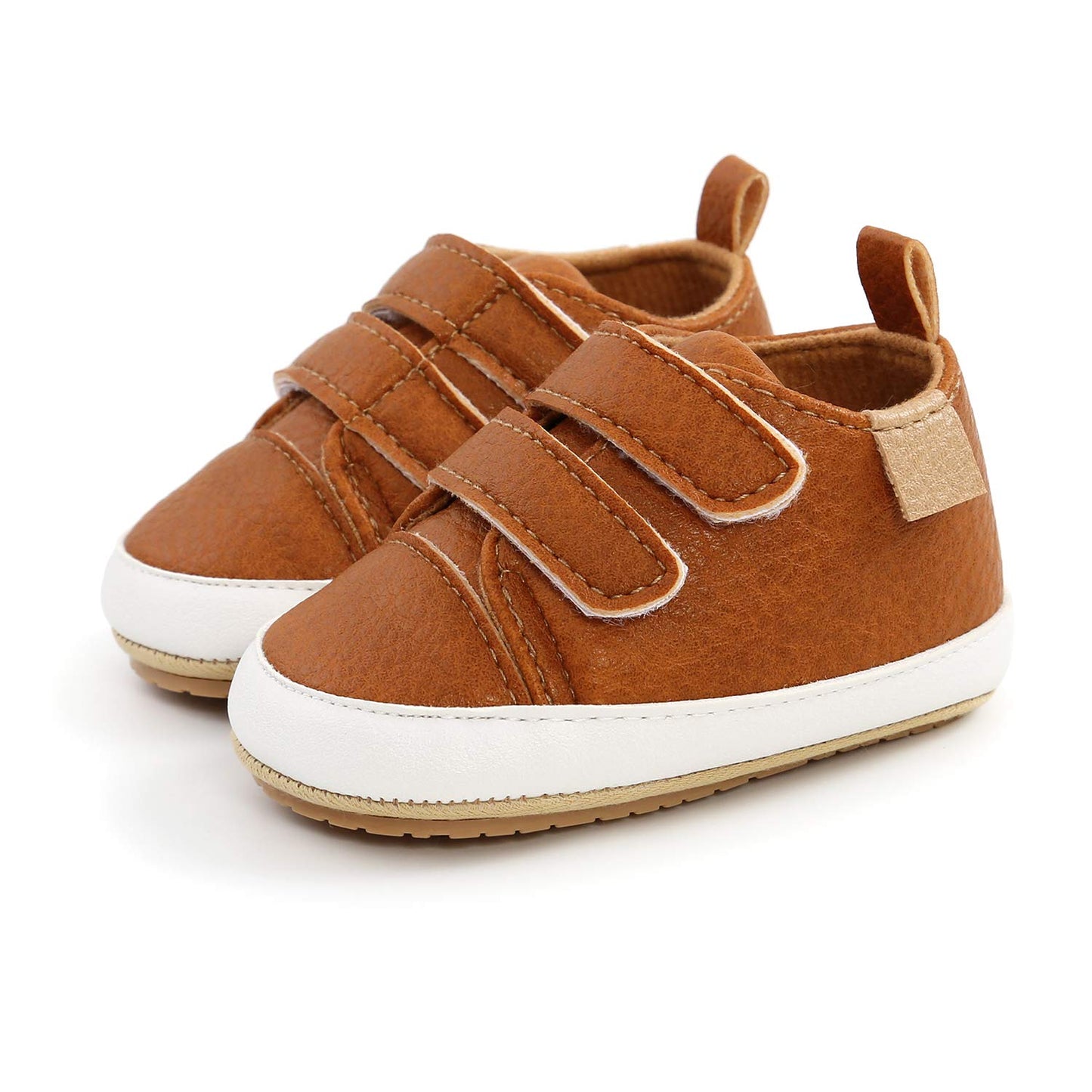 Baby Boys Girls Shoes Non-Slip Rubber Sole High-Top PU Leather Sneakers Infant First Walking Shoes Toddler Crib Shoes Newborn Loafers Flats.