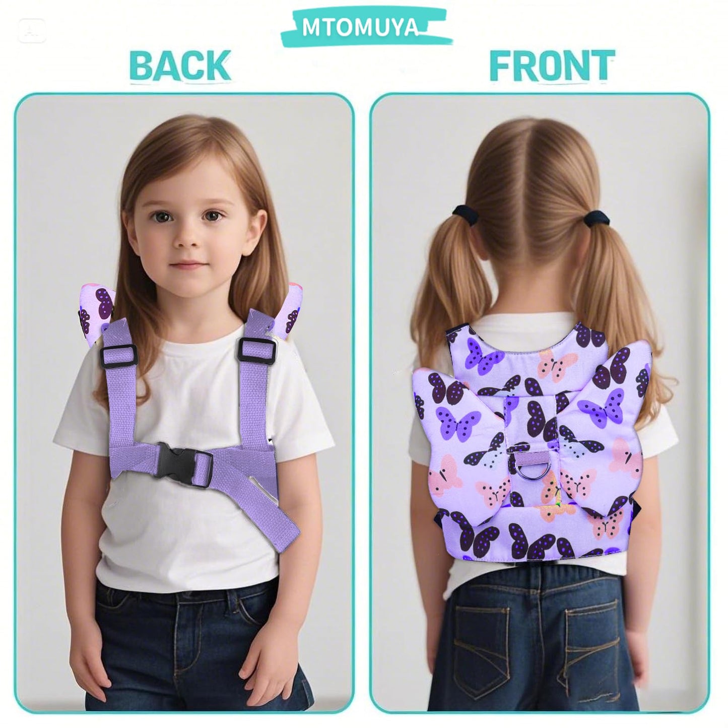 Toddler Harness with Anti Lost Wrist Link - Baby Safety Leash for Kids for Travel for Crowded Parks, Airports