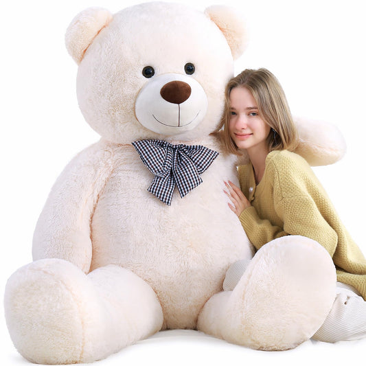 51 inch Big Teddy Bear Cute Giant Stuffed Animals Soft Plush Toy for Girlfriend Kids for Birthday Christmas Valentine's Day
