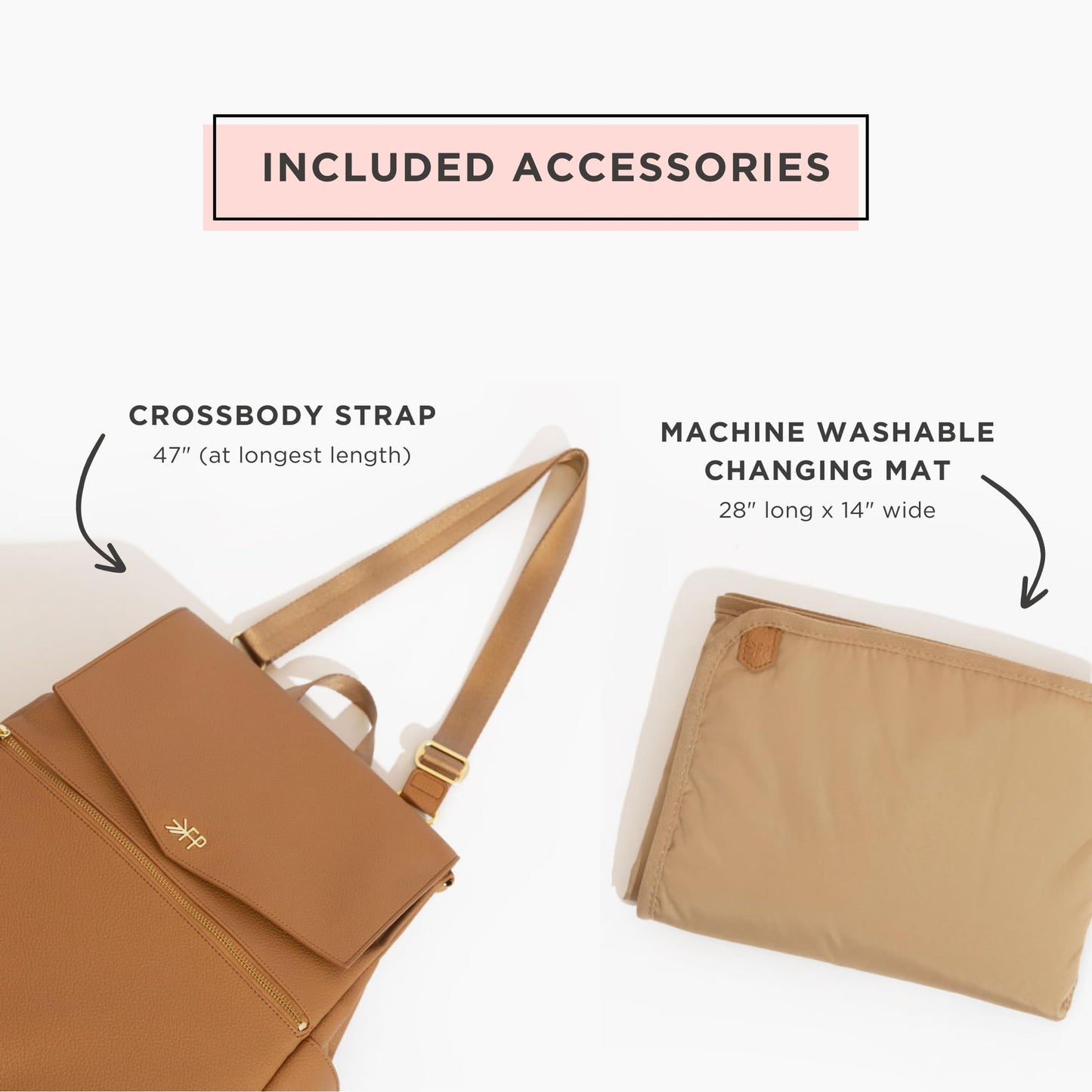 Freshly Picked Classic II Diaper Bag Backpack, Wipeable Vegan Leather With Changing Pad (Sage Green V2)
