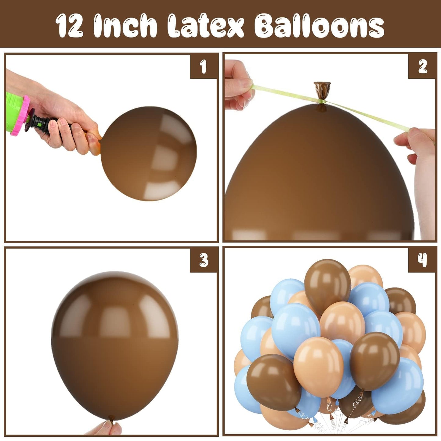 Beige Balloons, 60 PCS 12 Inch Cream Nude Sand White Clear Latex Birthday Balloons for Birthday Baby Shower Wedding Party Decorations