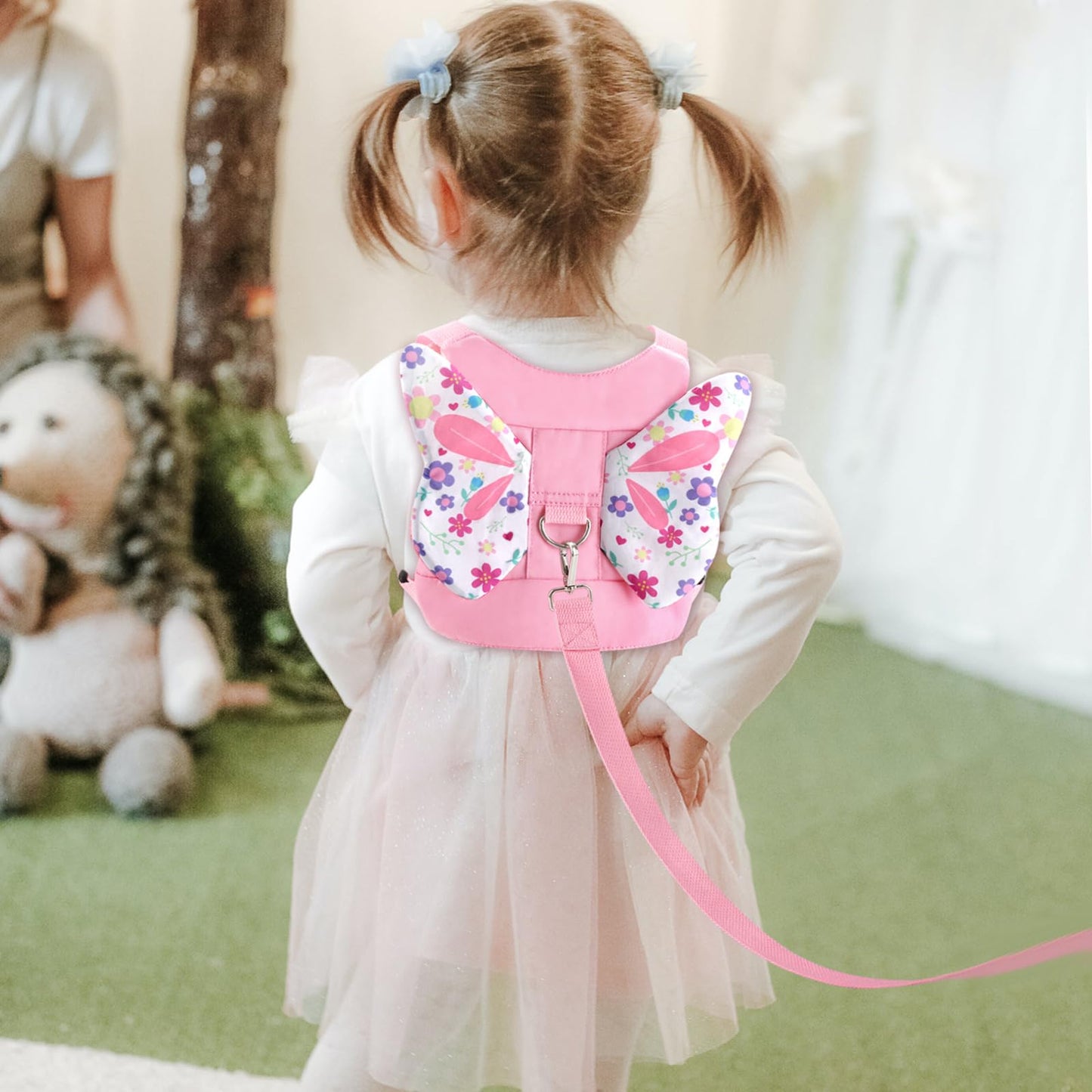 Accmor 3 in 1 Toddler Harness Leashes + Anti Lost Wrist Link, Kids Harness Children Leash for Girls, Child Anti Lost Leash Baby Cute Harness Belt Strap Hold Kids Close While Walking