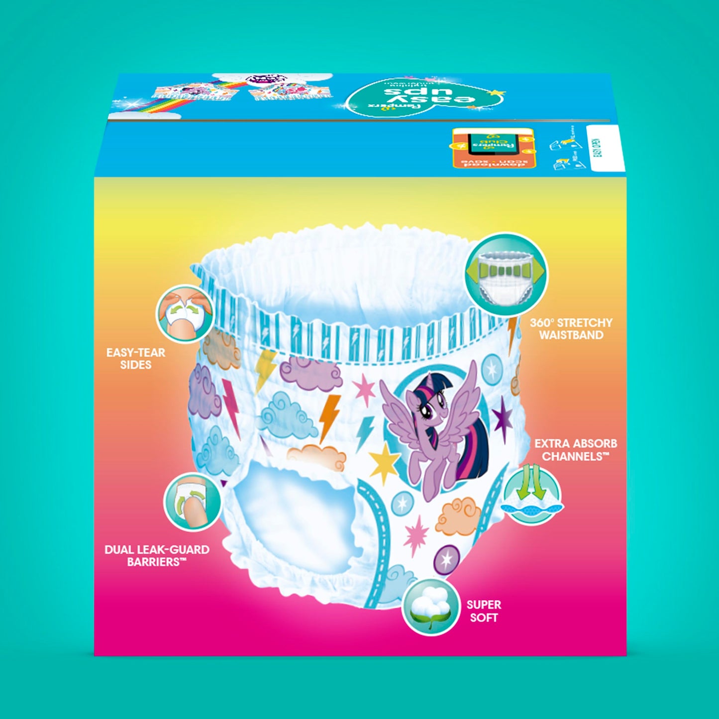 Pampers Training Pants - Easy Ups Girls & Boys - Size 5T-6T, 84 Count, Easy Pull Up & Down Design, My Little Pony Potty Underwear (Packaging May Vary)