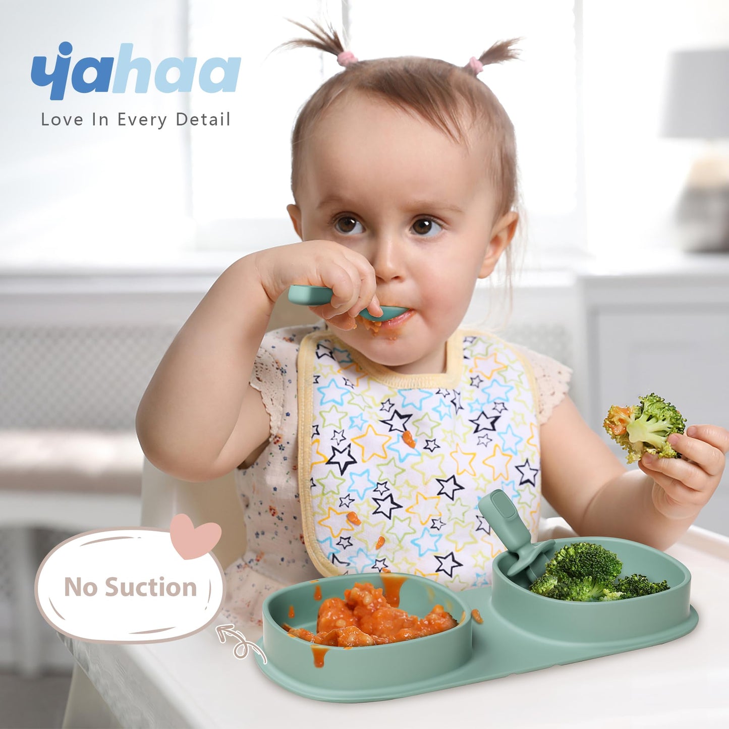 Silicone Foldable Novelty Dinner Plates,Baby Plates Travel Essential with Forks and Spoons,Microwave & Dishwasher SafeWatermelon