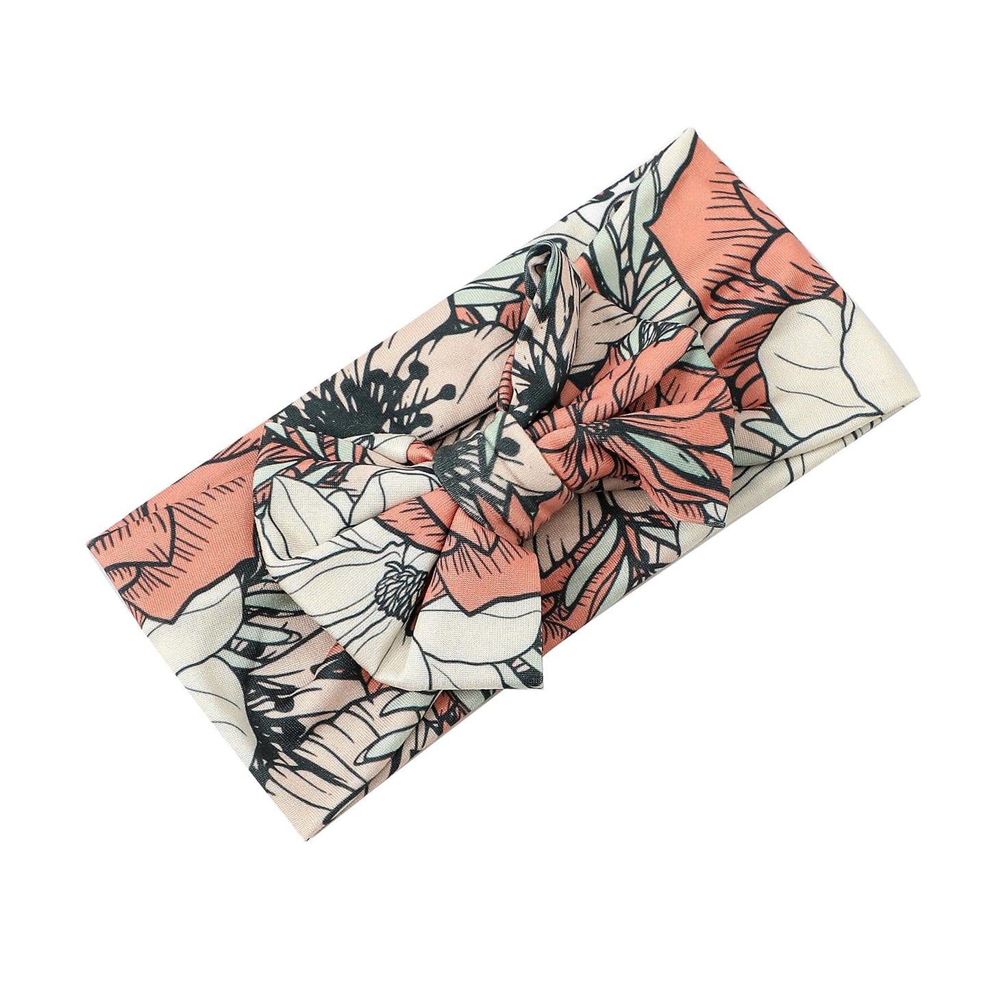 Galabloomer Newborn Receiving Blanket Headband Set Baby Flower Swaddle (vintage flower)