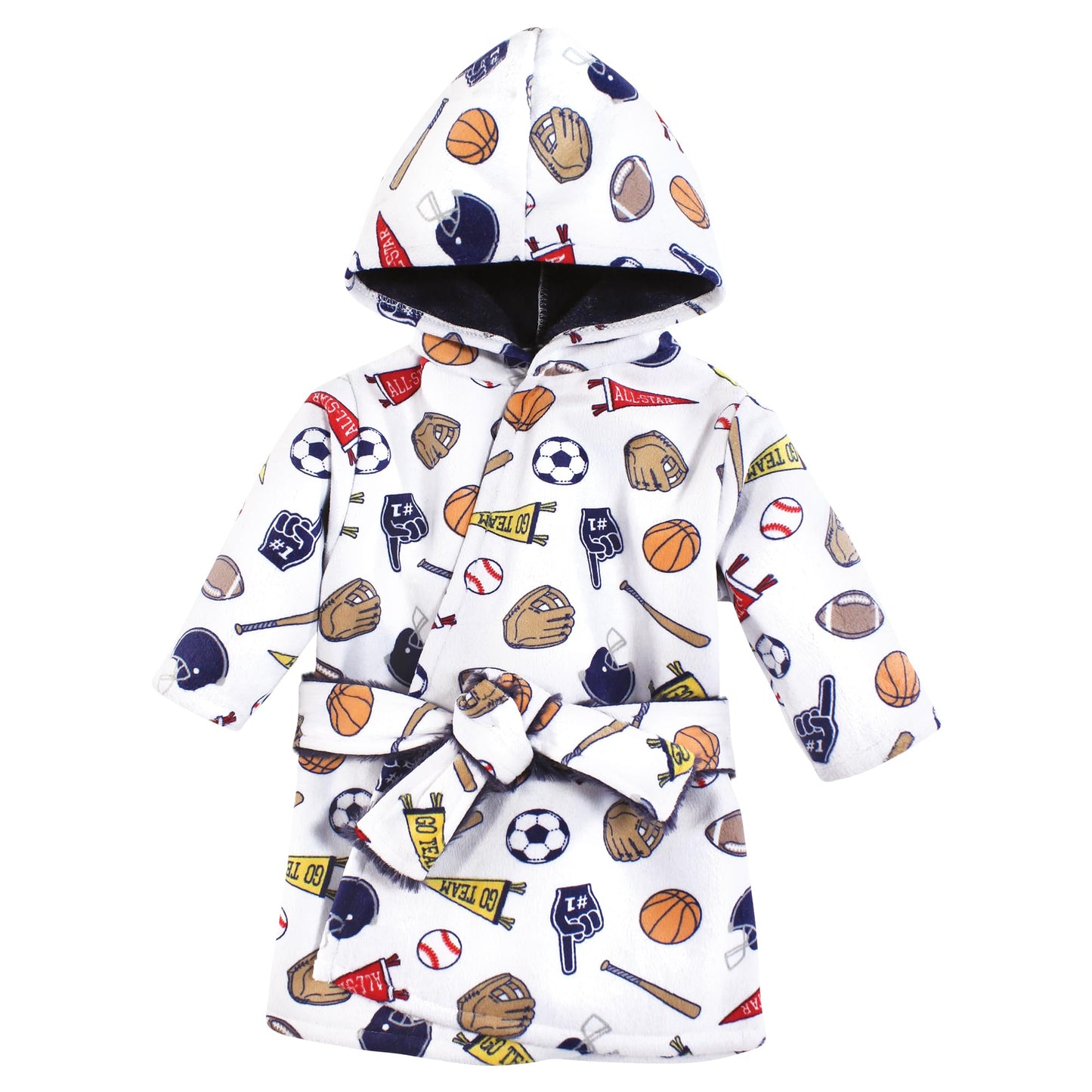 Hudson Baby Unisex Baby Mink with Faux Fur Lining Pool and Beach Robe Cover-ups
