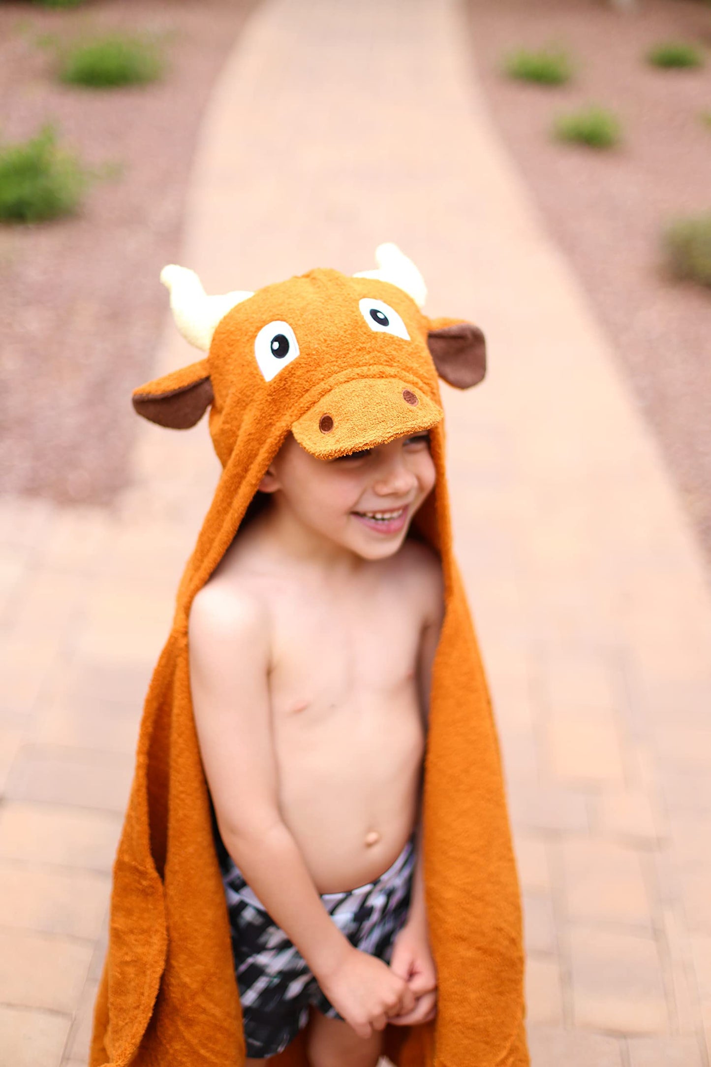 Hooded Baby Towel for Kids 2-8 | Large 100% Cotton Baby Towel for Girls | Cute Flower Bath Towels for Babies and Toddlers with Pink Petals