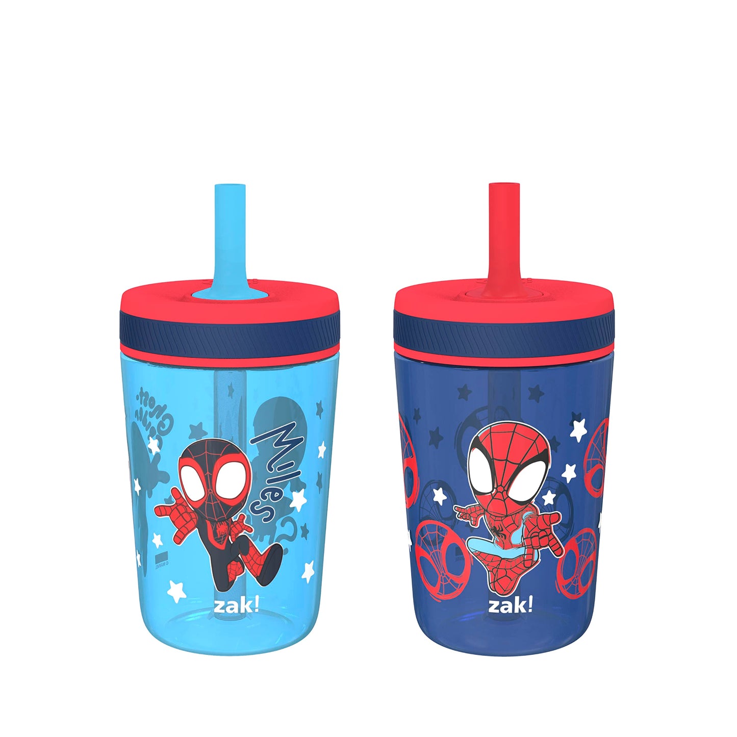 Zak Designs Disney Princess Kelso Toddler Cups For Travel or Home, 15oz 2-Pack Plastic Sippy Cups, Leak-Proof For Kids (Ariel, Aurora, Belle, Cinderella, Jasmine, Mulan, Rapunzel, Tiana)