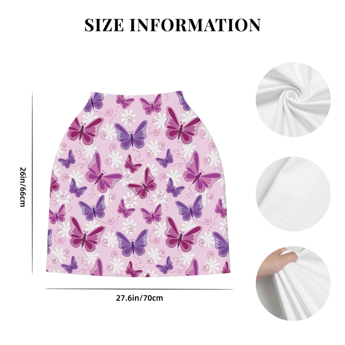 Cute Butterfly Baby Stuff Car Seat Covers Baby Multi-Use Car Seat Canopy Carrier Cover, Breathable Breastfeeding Cover Boys & Girls