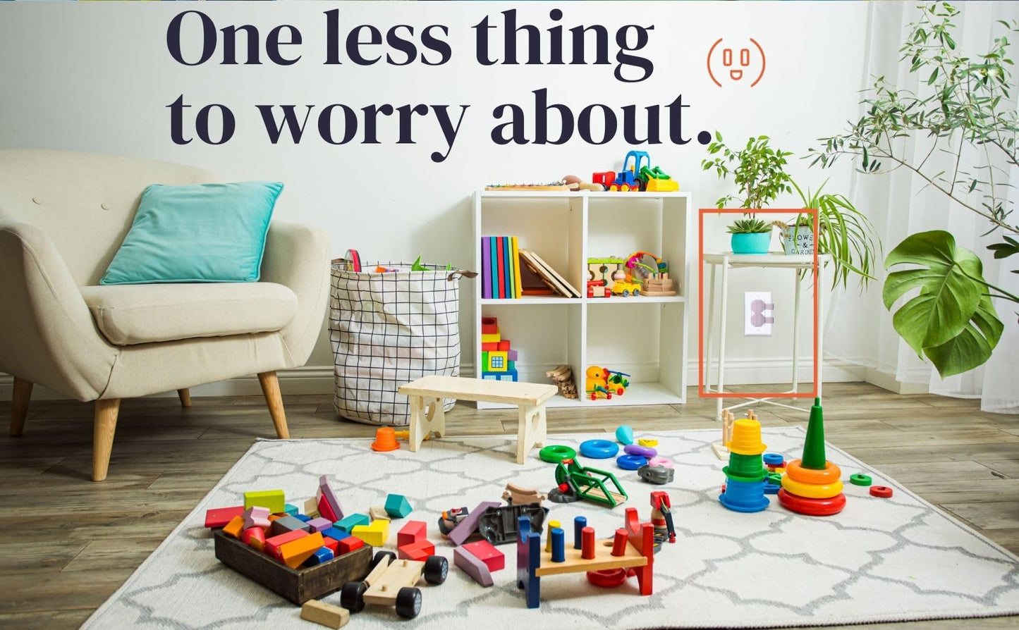Socket Sitter: Always Connected, Never Lost! No Choking Hazard! Child Safety Cover, Electrical Outlet Cover, Plug Protector, Socket Protector (Pack of 6, Covers 12 outlets) (Blissful Blue)