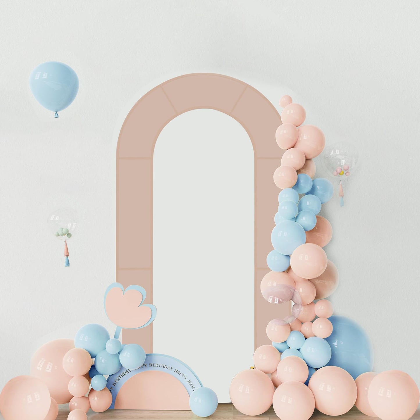 Double Arch Backdrop Stand Metal Open Arch Backdrop Frame U Shaped Wedding Arches for Ceremony Baby Shower Garden Birthday Party Decoration (Gold, 6FT×3FT)
