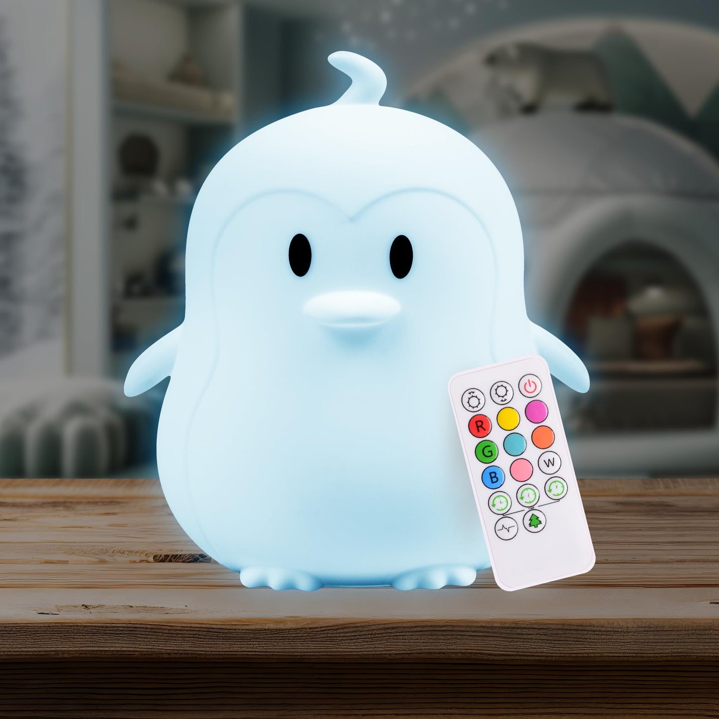 Lumipets Remote Control Silicone Night Light for Kids - Pig Design with 9 Soft Colors & Sleep Timer - Rechargeable, Battery-Operated Lamp for Bedroom | Baby Nursery, Toddler, Girls, Boys