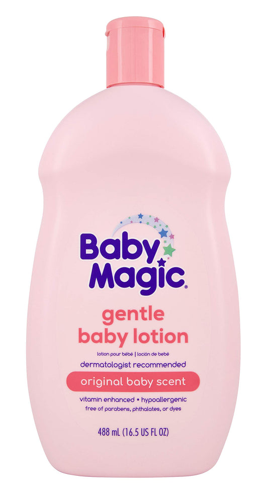 Baby Magic Gentle Baby Lotion 9oz Vitamins & Aloe Free of Parabens, Phthalates, Sulfates and Dyes, Camellia Oil & Marshmallow Root, 9oz (Pack of 1)