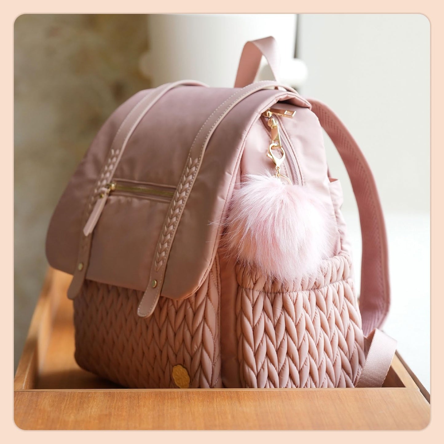 Diaper Bag BackPack Large Capacity Travel Mommy Bag Waterproof and Stylish with Changing Pad Baby Bag for Women and Girls