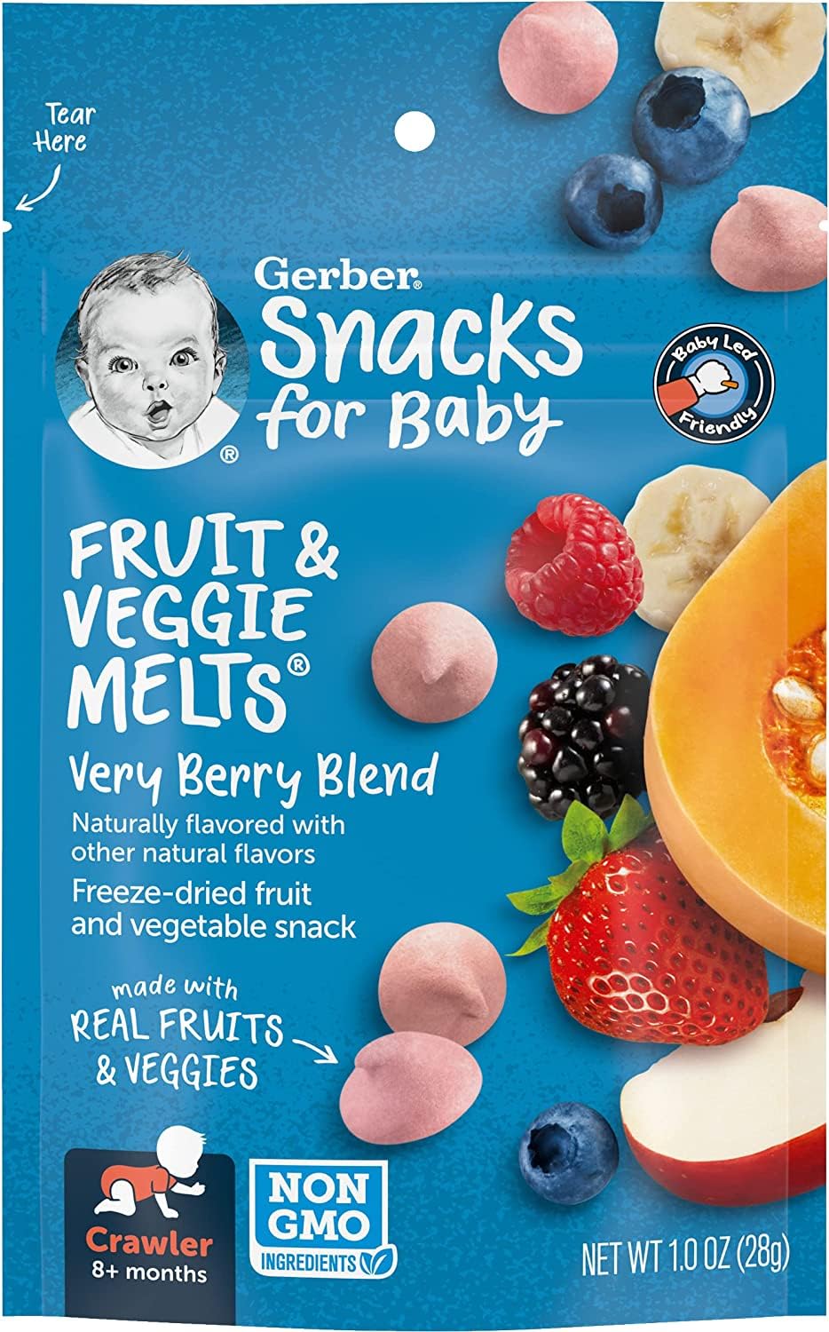 Gerber Baby Snacks Yogurt Melts, Strawberry, 1 Ounce (Pack of 7)